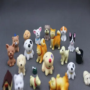 Miniature cute dog micro landscape figurines cartoon puppy resin desktop DIY decor details