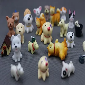 Mini cute dog micro-landscape resin figurines cartoon puppy toy desktop DIY decor set 1pc