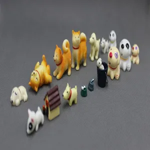 Mini cute dog figurines detail, resin micro landscape props for DIY desktop decoration and toys.