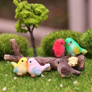 Süße Miniatur künstliche bunte Vögel für Sukkulenten Töpfe und Bonsai Mikro Landschaft Dekoration.