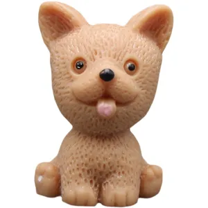 Mini cute puppy dog figurine micro landscape model ornament for desktop decor main view