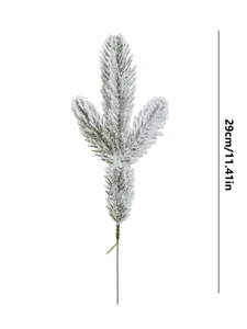 Kunstmatige besneeuwde dennentak voor kerstversiering en DIY knutselen, lengte 29cm.