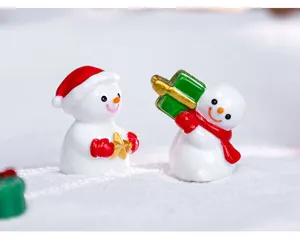 Miniatur Weihnachten Schneemann Harz Ornamente für Mikro Landschaft DIY Schnee Deko.