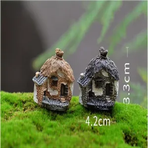 Miniatur Harz Haus Ornament für Mikro Landschaftsgestaltung, handgemachte DIY Moos Dekoration.