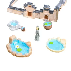 Miniatura in resina stagno di loto ornamenti per muschio micro paesaggio giardino DIY set