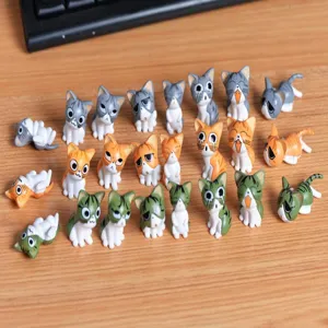 Miniature resin cat figurines cute micro landscape desktop decoration details display