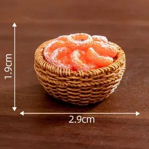 Miniature artificial persimmon basket micro landscape desktop ornament toy 2.9cm main view