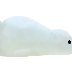 Statua orso polare resina luminosa, simpatico ornamento micro paesaggio per vasi piante.