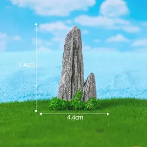Miniature landscape artificial rockery moss garden decoration stone ornament for fish tank