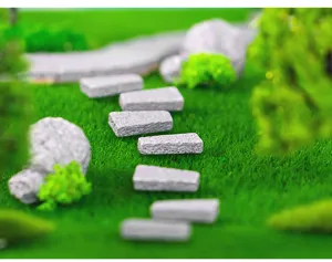 Miniatur Harz Trittsteine Stufen für DIY Mikro Landschaft Garten Feen Terrarium Dekor Detail.