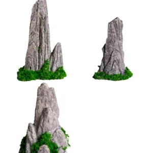 Artificial mountain rockery moss landscaping decoration for micro landscape ornament
