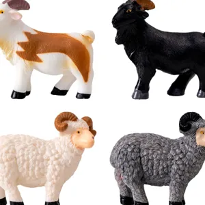 Figuritas de resina de oveja de simulación en miniatura, adornos de paisaje de musgo.