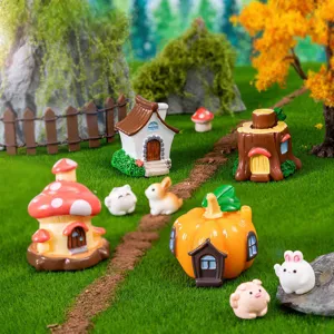 Ornements miniatures en resine pour jardin feerique et maisonnettes de decor DIY