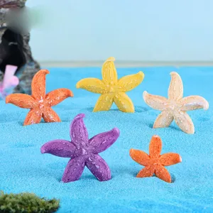 Ensemble de miniatures d etoiles de mer en resine pour aquarium et decoration de micro paysage