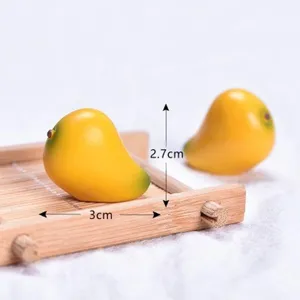 Miniature resin mango fruit simulation food toy DIY craft ornament for dollhouse decor