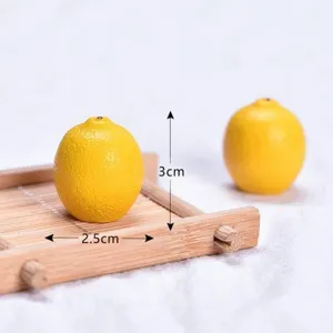 Miniature lemon model DIY simulation fruit kitchen play food artificial toy ornament 3cm