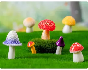 Figuras de hongos de resina en miniatura para micropaisaje jardin maceta decoracion escritorio