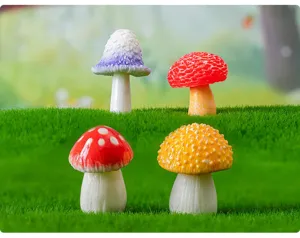 Figura de seta de resina miniatura para micropaisaje planta en maceta decoración detalle foto.