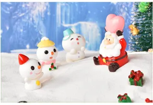 Christmas resin snowman Santa micro landscape miniature decoration scene details close-up