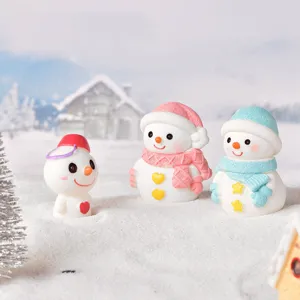 Christmas resin snowman figurine cute micro landscape desktop decoration ornament
