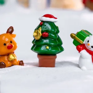 Miniatura natale resina statuine set per fai da te neve paesaggio decorazione artigianale