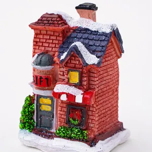 Christmas decoration miniature luminous small house desktop ornament holiday gift warm light
