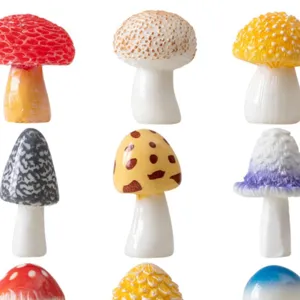 Figuras miniatura de hongos de resina set para maceta de escritorio micro paisajismo