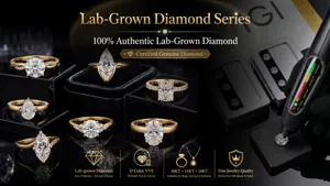 Exklusive Auswahl an D VVS Lab-Diamantringen in verschiedenen Schliffen und 14K Gold