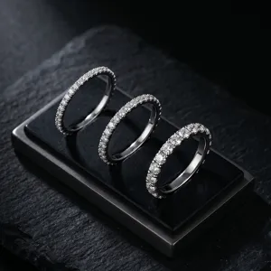 18K Gold Laborgezüchteter Diamant Eternity Ring D Farbe VVS Pavé Ehering Retro Eleganter Schmuck Für Frauen Tägliches Geschenk