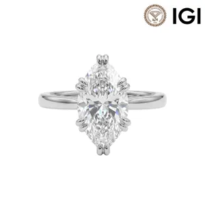 Marquise-Schliff Laborgezüchteter Diamant Ring 925 Sterlingsilber Sechs-Krallen-Fassung 14K Gold Weißgold Vergoldet Verlobungsring Damen