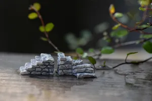 Mini Harz Stein Treppe Mikro Landschaft Dekoration Detail Nahaufnahme für Topfpflanzen