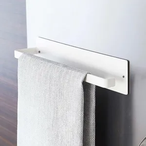 White magnetic paper towel holder for kitchen and refrigerator side wall storage