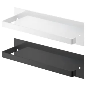 Minimalist magnetic kitchen paper towel rack in black and white colors
