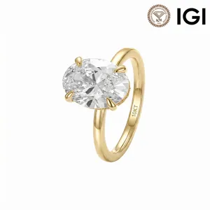 925 Sterlingsilber Minimalistisch Ovaler Laborgezüchteter Diamant Ring Für Damen Gold Silber Plattiert Stapelbarer Verlobungsring Feiner Schmuck
