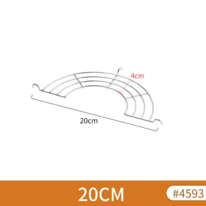 Halbkreisförmiges Abtropfgestell aus Edelstahl für die Küche, 20 cm Längenmaß