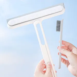 Vielseitiges 3-in-1-Fensterreinigungswerkzeug mit Abzieher und Wischer für Glas und Spiegel