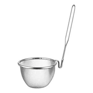 Ιαπωνικό σουρωτήρι hot pot από ανοξείδωτο χάλυβα με μακριά λαβή και σχέδιο γάντζου