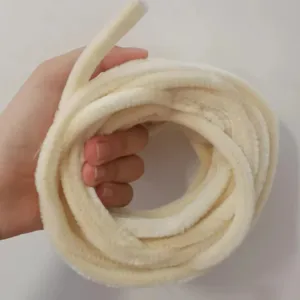 10mm fuzzy wire pipe cleaners DIY craft materials for bouquet making fluffy stems white