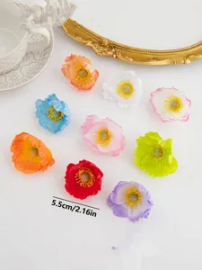 Kunstmatige klaproos bloemhoofdjes kleurrijke DIY accessoires voor feest decoratie