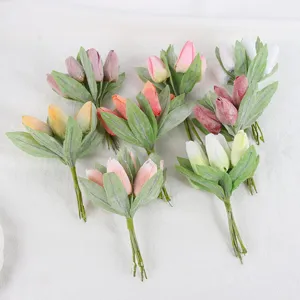 Artificial tulip bouquets for DIY craft, photography decoration, floral arrangements and home decor