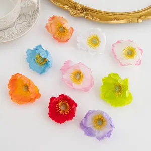 Kunstmatige klaproos bloemhoofdjes DIY handwerk accessoires voor bruiloft decoratie