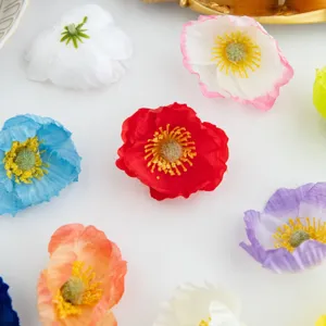 Kunstmatige klaproos bloemhoofdjes voor DIY handwerk bruiloft en feestelijke bloemdecoratie.