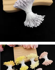 Künstliche Staubgefäße perlmuttfarbene Blütenkerne Details für DIY Handwerk Blumenprojekte.