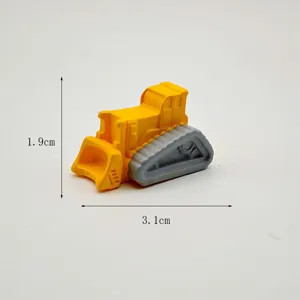 Mini resin bulldozer model landscape ornament micro miniature DIY construction vehicle toy