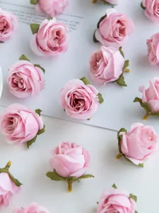 Kunstseide rosa Rosenblüten Köpfe für DIY Handwerk, Hochzeit Kränze und Heimdekoration.