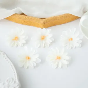 Teste di fiori bianchi artificiali fai-da-te artigianato decorazione accessori set