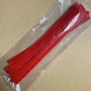Tallos de chenille rojos 10mm limpiapipas para manualidades accesorios cabello tejido proyectos