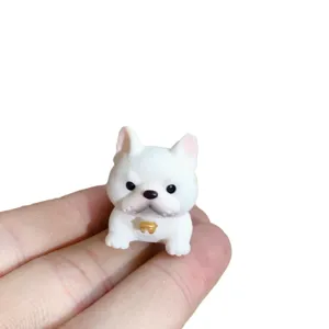Cute resin puppy figurine charm for DIY phone case decoration and handmade crafts accessories