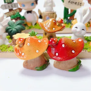 Petits charmes de maison de champignon en résine pour décoration de coque de téléphone