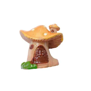 Mini figurine de maison de champignon en résine, accessoire de bricolage mignon pour coque.